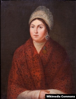 Портрет Василисы Кожиной. Художник Александр Смирнов. 1820-е