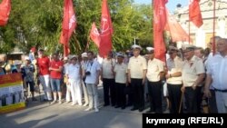 Севастополь, митинг против установки памятника примирению, 4 августа 2017 года