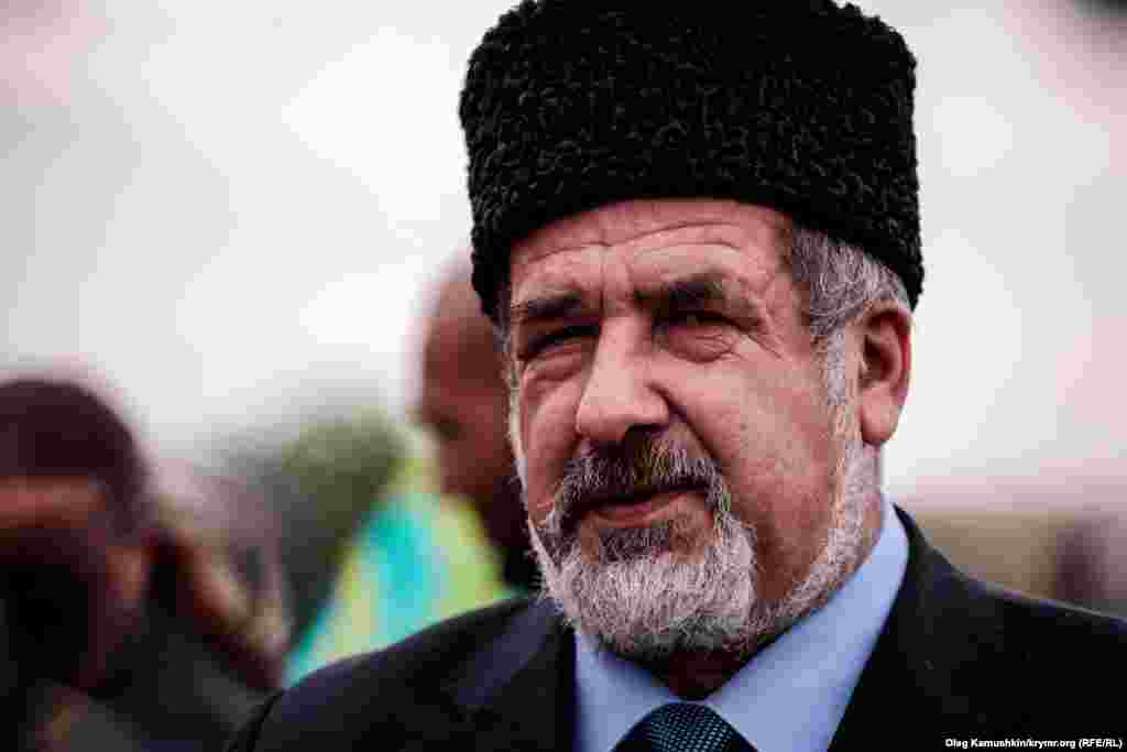 Head of Mejlis Refat Chubarov at the memorial meeting in 18 May 